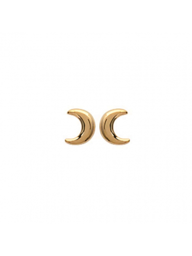 Bijoux plaqué or femme pas cher lune puce boucle d'oreille