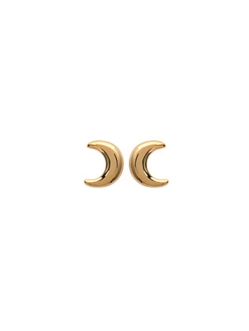 Bijoux plaqué or femme pas cher lune puce boucle d'oreille
