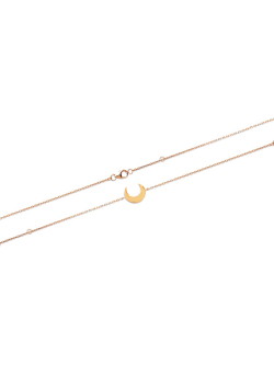 Bracelet plaqué or LUNA chaine et demi lune corne bijoux plaqué or tendance femme 2