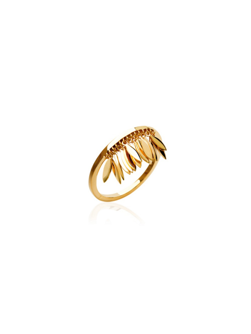 Bijoux plaqué or femme pas cher bague pampilles plumes Bijoux plaqué or femme pas cher bague pampilles plumes