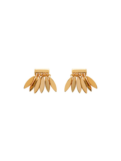 Boulces d'oreille plaqué or APACHE avec pampilles pétales bijoux plaqué or tendance femme 2