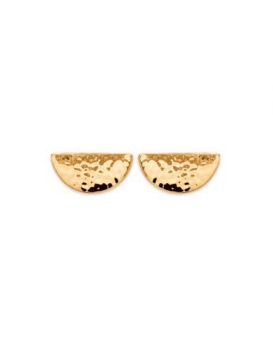 Bijoux plaqué or femme pas cher boucles d'oreilles puces martelées