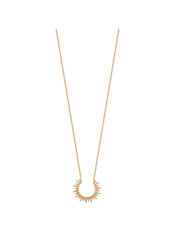 Collier plaqué or SUNSHINE femme chaine et pendentif SOLEIL bijoux plaqué or tendance femme 2
