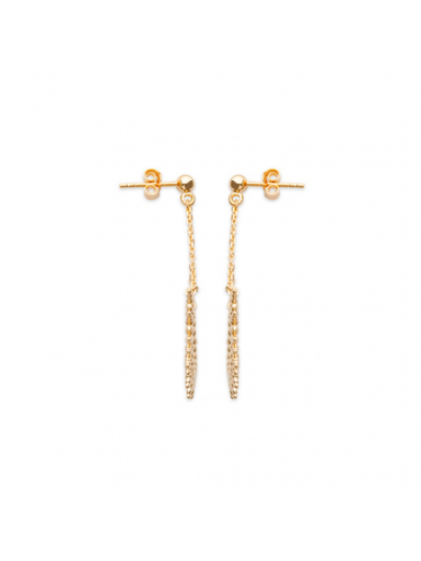 Bijoux plaqué or femme pas cher boucles d'oreilles pendantes soleil
