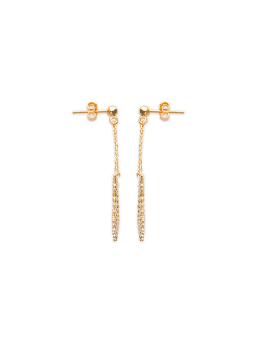 Bijoux plaqué or femme pas cher boucles d'oreilles pendantes soleil