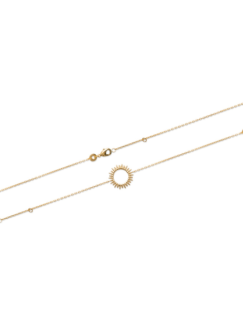 Bracelet plaqué or SUNSHINE chaine et soleil