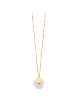 Collier plaqué or OCÉANE double pampilles nacre bijoux plaqué or tendance femme 2