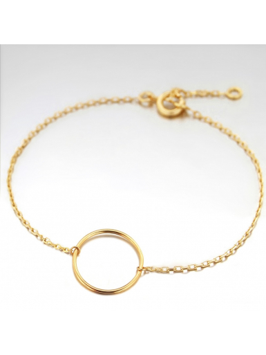 Bijoux plaqué or femme pas cher bracelet cercle vide