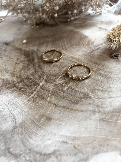Bijoux plaqué or femme pas cher bague gravure étoiles