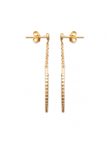 Bijoux plaqué or femme pas cher boucles d'oreilles pendantes savoyardes.