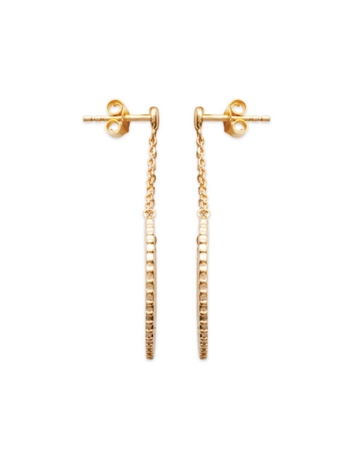 Bijoux plaqué or femme pas cher boucles d'oreilles pendantes savoyardes.