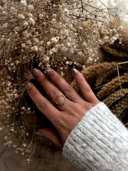 Bijoux plaqué or femme pas cher bague rond cercle vide
