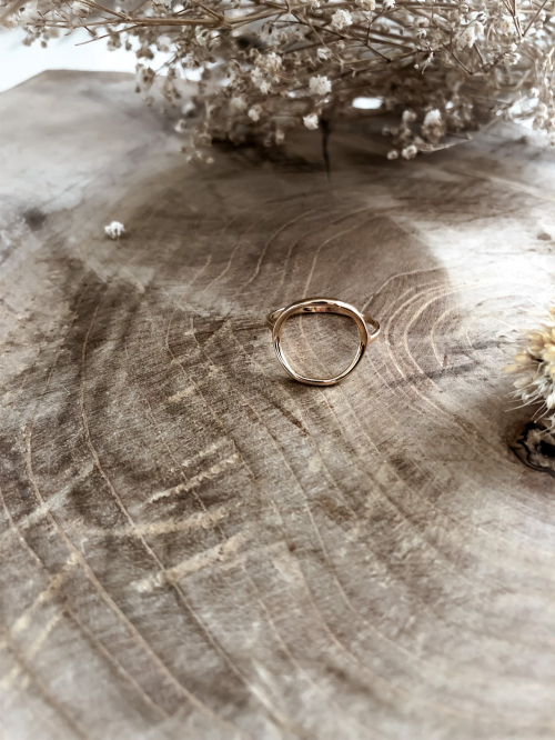 Bijoux plaqué or femme pas cher bague rond cercle vide Bijoux plaqué or femme pas cher bague rond cercle vide