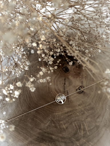 Bijoux plaqué or femme pas cher bracelet arbre de vie pendentif