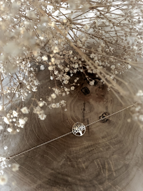 Bijoux plaqué or femme pas cher bracelet arbre de vie pendentif