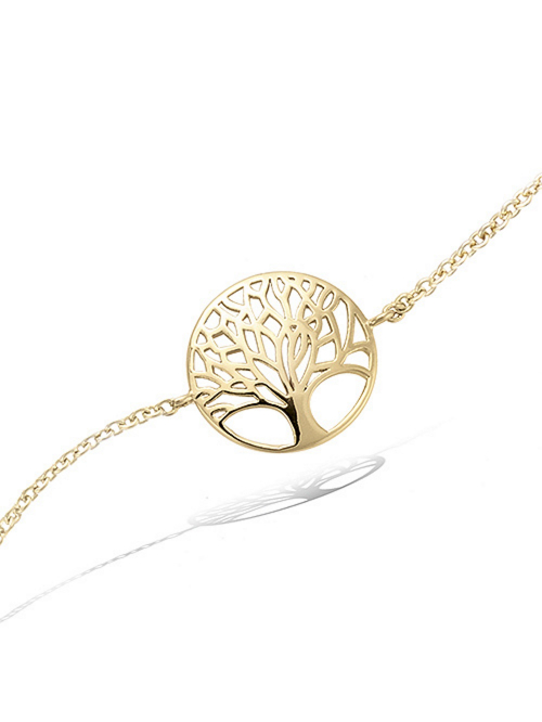 Bijoux plaqué or femme pas cher bracelet arbre de vie pendentif