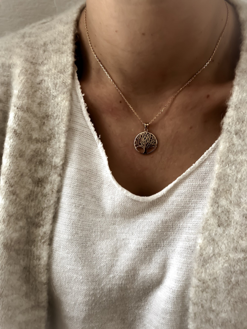 Bijoux plaqué or femme pas cher collier arbre de vie