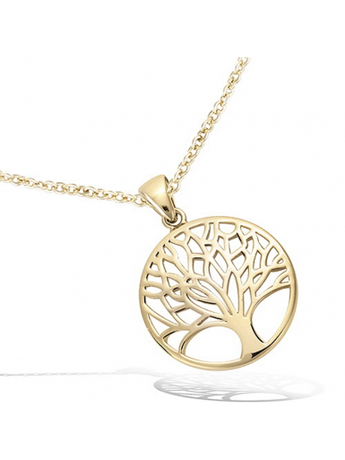 Bijoux plaqué or femme pas cher collier arbre de vie