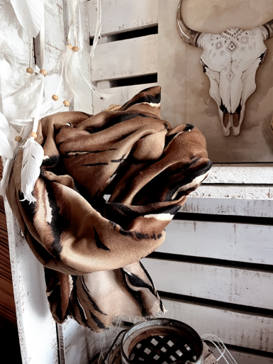 Foulard fluide viscose zébré