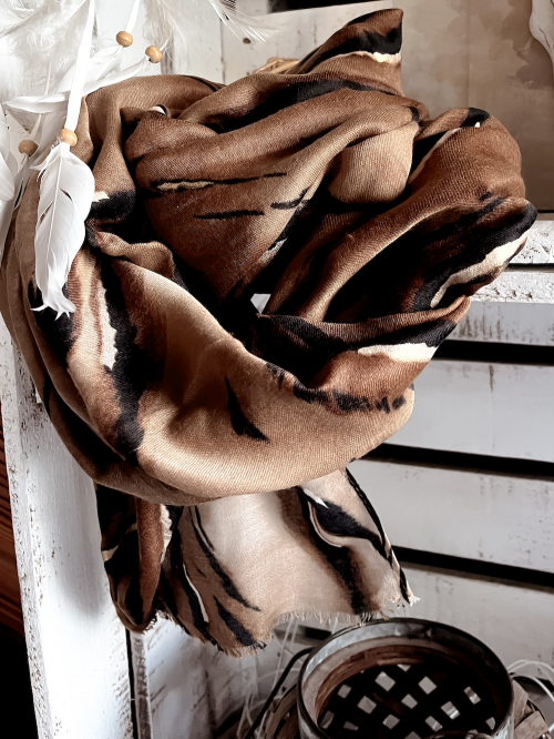 Foulard fluide viscose zébré